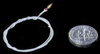 12V Micro-Flame Bulb (w/12" white wires - 40 ma)