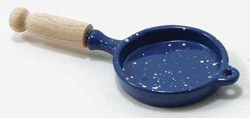 Miniature Frying Pan, Blue Splatterware