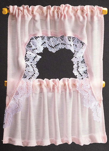 Curtains: Ruffled Cape Set, Light Pink