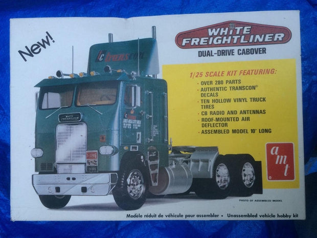 Vintage AMT White Freightliner Cabover Dual Drive Truck