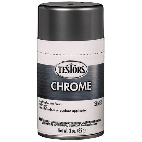 Testors 3oz Spray Enamel Chrome -Silver