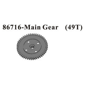 Steel 49t Spur Gear