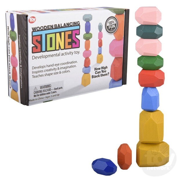 10pcs Wooden Balancing Stones