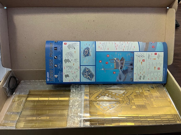 2 1/200 scale boat kit set:  USS Hornet CV-8 & CV-8 USS Hornet (with extra photo etch)
