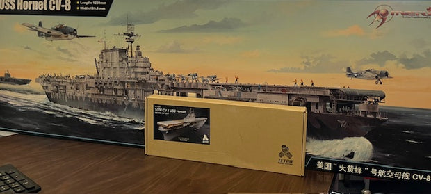 2 1/200 scale boat kit set:  USS Hornet CV-8 & CV-8 USS Hornet (with extra photo etch)
