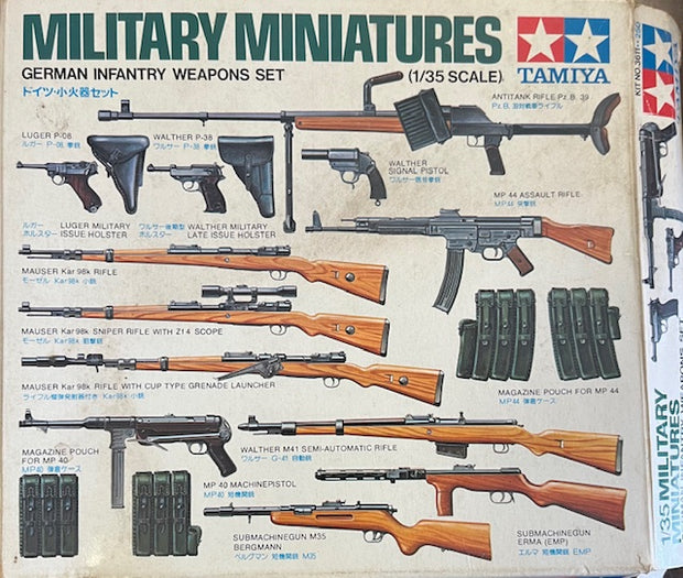 1 /35 scale Military Miniatures - German Infantry Weapons Set