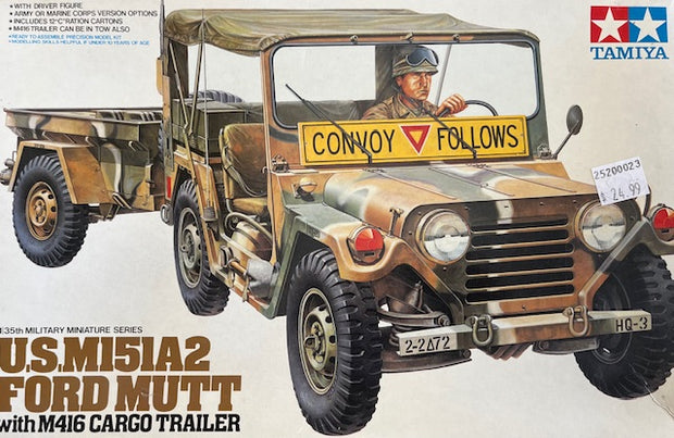 U.S. M151A2 FORD MUTT with M416 CARGO TRAILER -1/35 scale