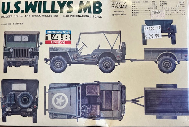 U.S. WILLYS MB U.S.JEEP- 1/48 INTERNATIONAL SCALE