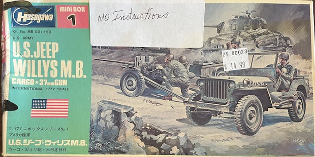 US.JEEP WILLYS M.B. CARGO 37mm GUN - INTERNATIONAL 1/72 SCALE