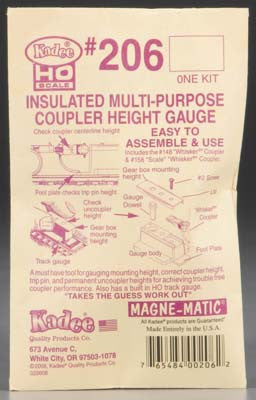 HO Insulated Coupler Height Gauge #206