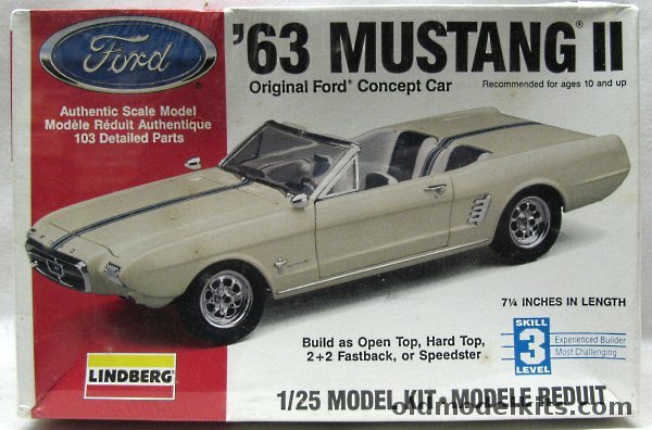 '63 Mustang II Original Ford Concept Car - 1/25th Scale
