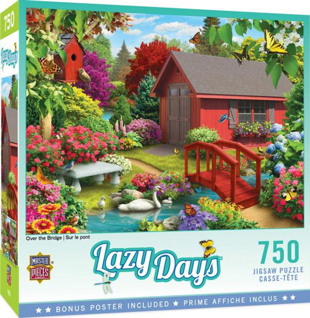 Over the Bridge/ Sur le pont - 750 Piece Puzzle Lazy days