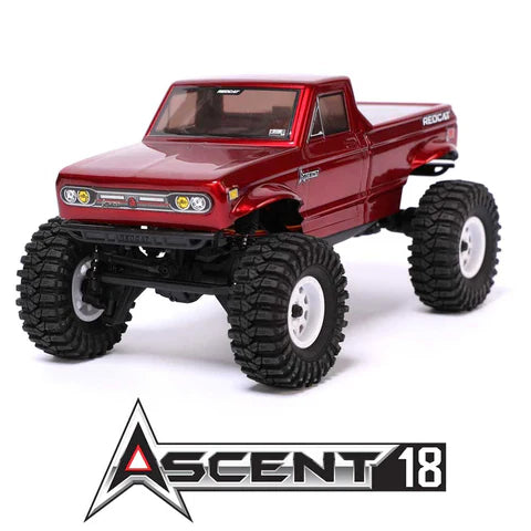 Ascent 18 1/18 Scale Brushed Eectric 4WD Rock Crawler (Red)