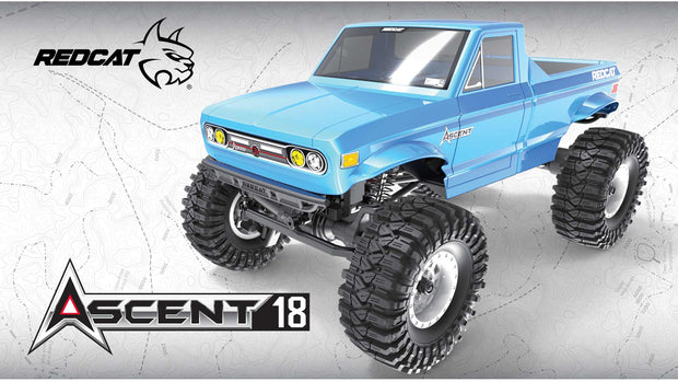 Ascent 18 1/18 Scale Brushed Eectric 4WD Rock Crawler (Red)