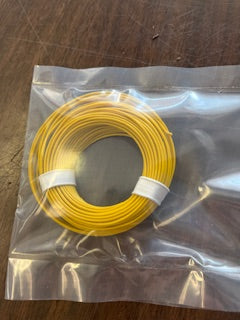 Yellow 22-Gauge Single Strand Copper Plastic Coated Wire 32' Roll