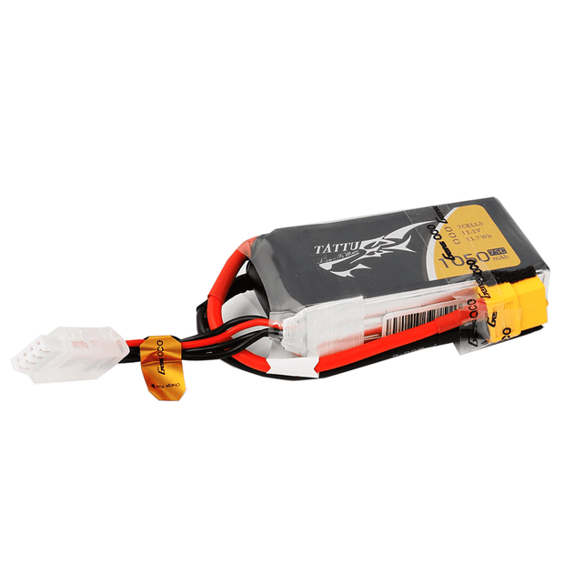 Tattu 1050mAh 11.1V 75C 3S1P Lipo Battery Pack With XT60 Plug