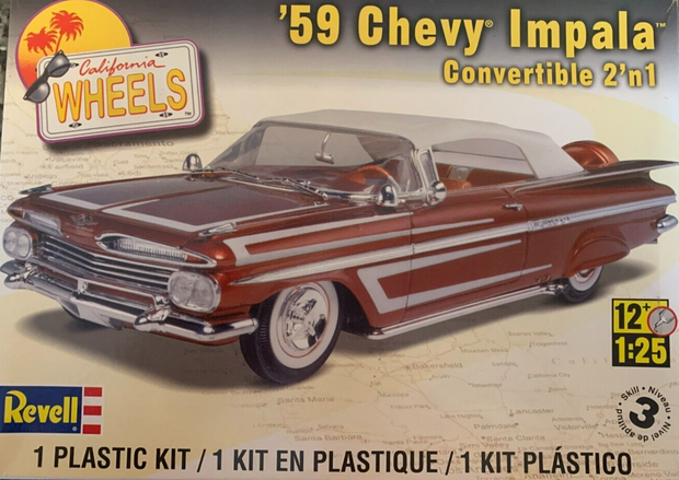 '59 Chevy Impala Convertible 2' n 1 - 1/25 scale