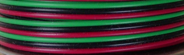 RED-GREEN-BLACK 3-Conductor 22 Gauge Stranded Copper Wire 16'/Roll