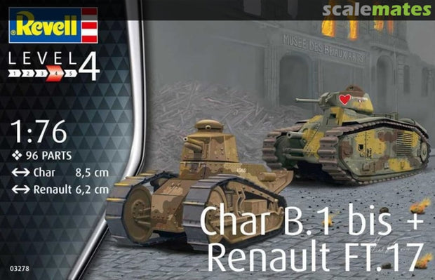 Char B1 bis + Renault FT.17
