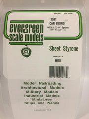 Styrene Sheet Car Siding ho Scale 3-1/4 Spacing 5mm thick