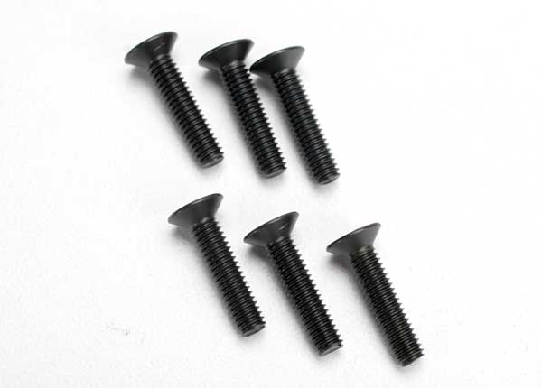 Screws, 4x18mm countersunk machine (hex drive) (6)