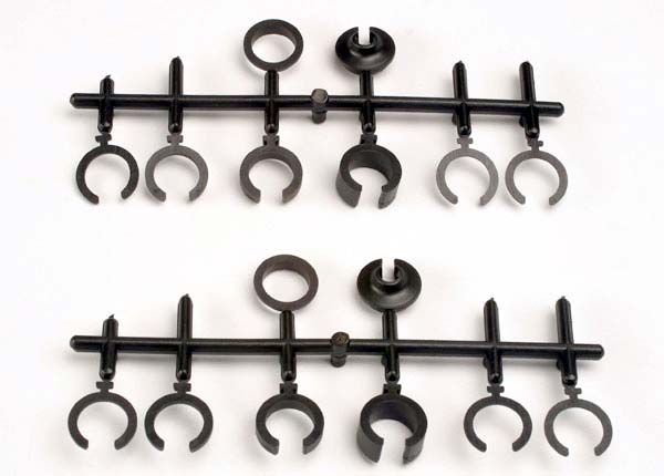 Spring retainers, upper & lower (2)/ spring pre-load spacers: 1mm (4)/ 1.5mm (2)/ 2mm (2)/ 4mm (2)/ 8mm (2) (Big Bore Shocks)