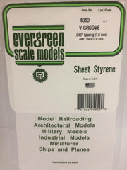 Styrene Sheet V-Groove .040" (1.0mm)