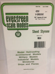Styrene Sheet V-Groove  .250 6.3mm