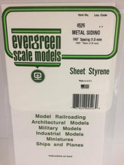 Styrene Sheet Metal Siding .040 Spacing