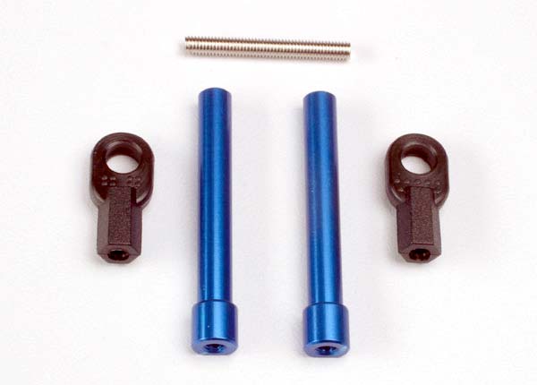 Bellcrank posts, aluminum (2)/ steering link threaded rod (3x25mm)/ long rod ends (2)