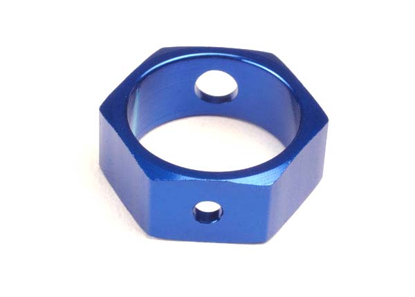Brake adapter, hex aluminum (blue) (use with HD shafts)