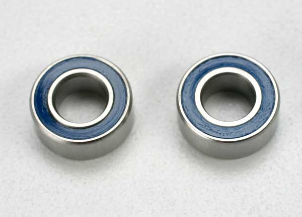 Ball bearings, blue rubber sealed 5x10x4mm (2)