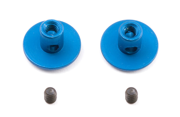 Wing Buttons, Alum. Blue Anodized, w/ Set crews