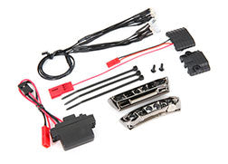 LED light kit, 1/16 E-Revo® (includes power supply, front & rear bumpers, light harness (4 clear, 4 red), wire ties)