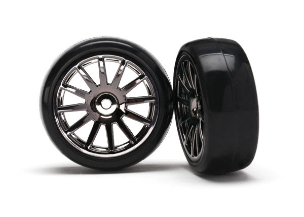 LaTrax Chrome Wheels/Slick Tires