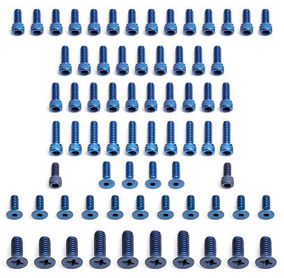 Aluminum Screw Set for All GT's, Blue Anodized