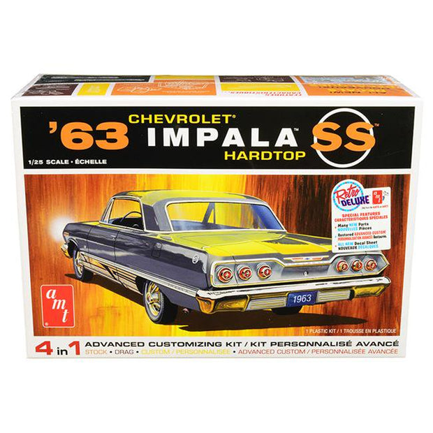 1963 Chevrolet Impala SS Hardtop 4 in. 1 Kit 1 by 25 Scale Model