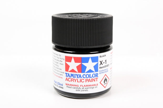 Tamiya Acrylic Paint 23ml Black X1