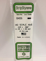 Styrene Strip HO Scale 4x6.