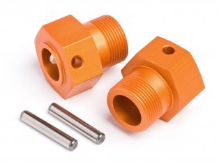 WHEEL HEX HUB 24x27mm (ORANGE/2pcs)