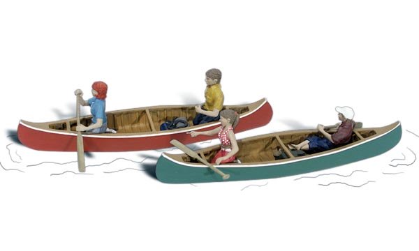 HO Scale Canoers