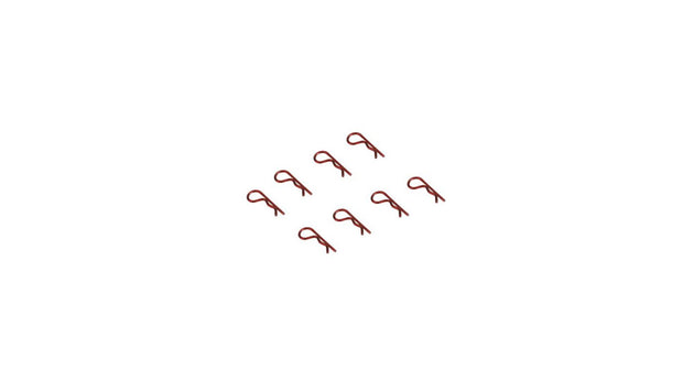 Anodized Clips Red (8)