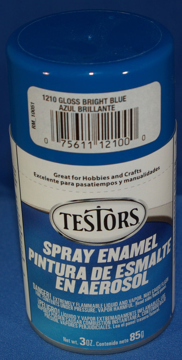 Testors 3oz Spray Enamel Gloss Bright Blue