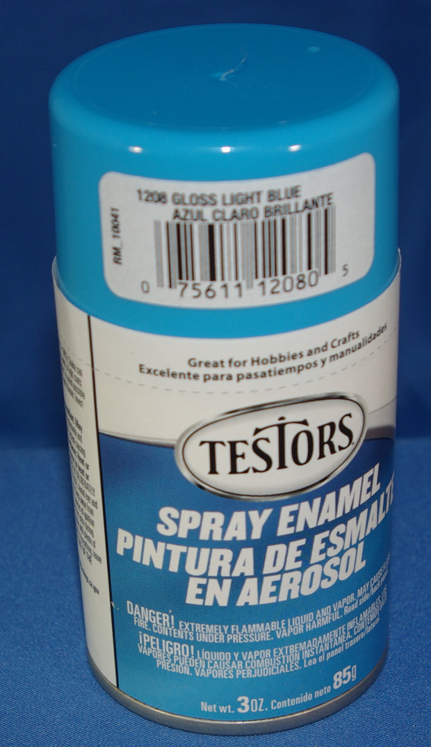 Testors 3oz Spray Enamel Gloss Light Blue