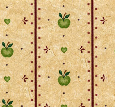 Pp Wallpaper, 3pc: Green Apples/Red Line