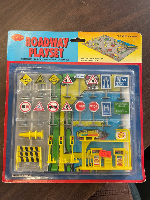 Roadway Playset: 26 Road signs and Accessories