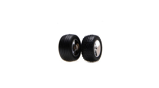 Front/Rear Wheels & Tires, Chrome: Micro-T/B/DT