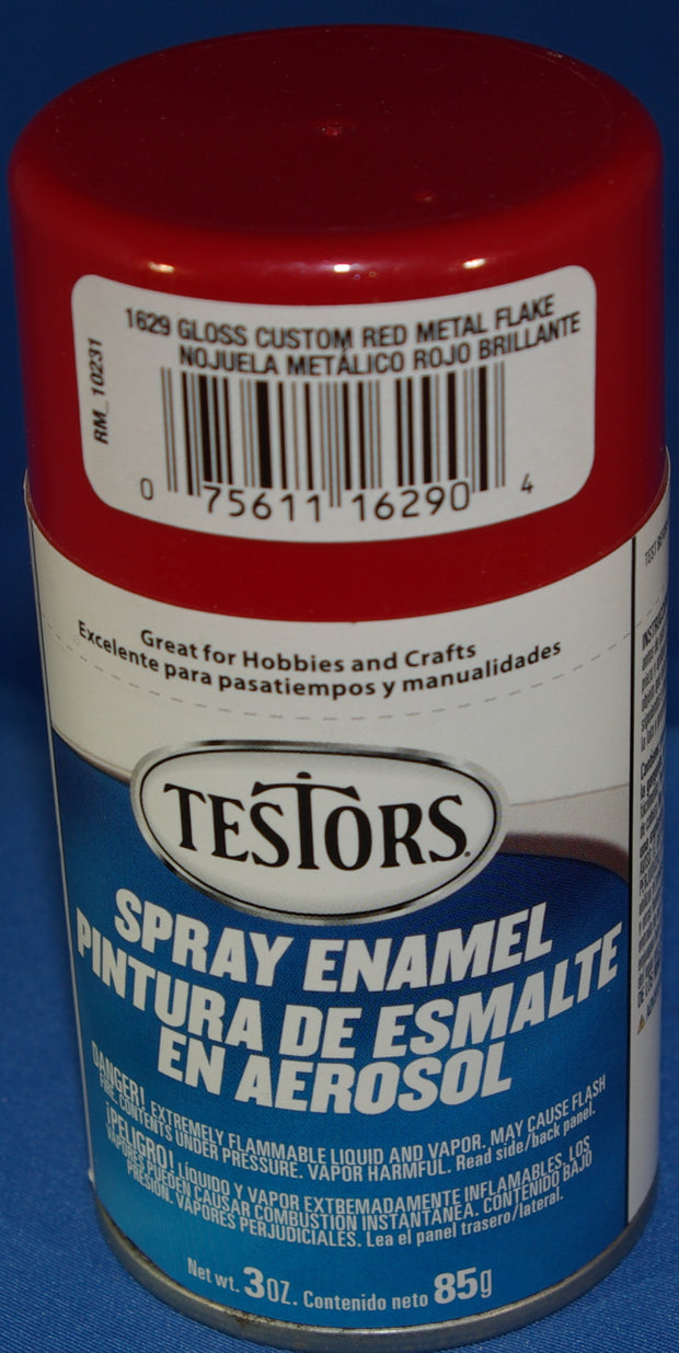 Testors 3oz Spray Enamel Gloss Red Metal Flake