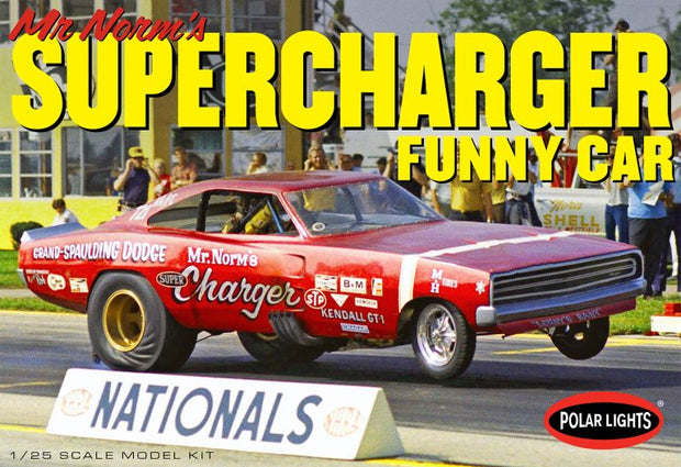 POLAR LIGHTS 1969 DODGE CHARGER FUNNY CAR MR. NORM 1:25 SCALE