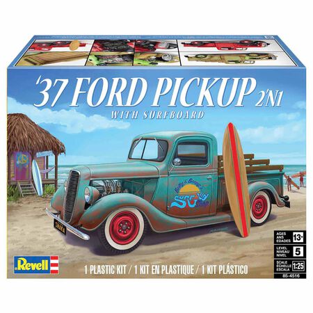 1/25 37 Ford Pickup 2N1 with a Surfboard